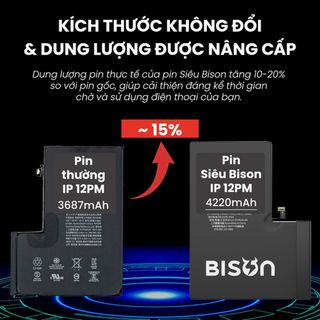 Pin Siêu Trâu (Siêu Bison) Siêu Trâu Siêu Bền - Bảo Hành 12 Tháng.
