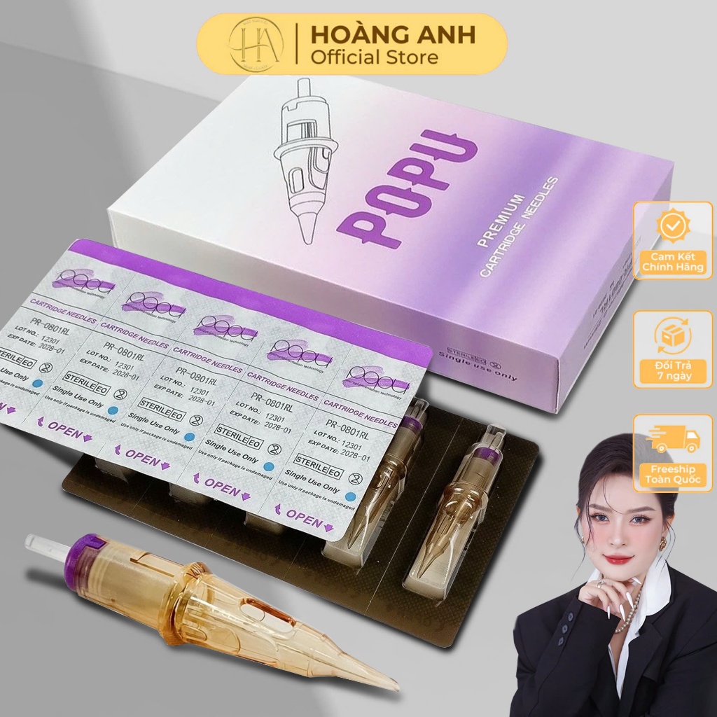 [ VS POPU ] Kim Đạn Xăm Máy Pen Phun Sợi Hạt