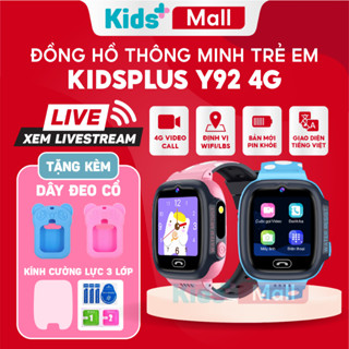 Đồng hồ thông minh trẻ em KidsPlus Y92 4G Video Call lắp sim nghe gọi hai chiều, định vị WIFI/LBS, nghe gọi Video