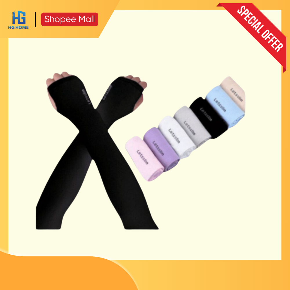 Găng Tay Chống Nắng Xỏ Ngón HGMART Chất Liệu Co Giãn Thoáng Mát Chống Tia UV Cực Tốt