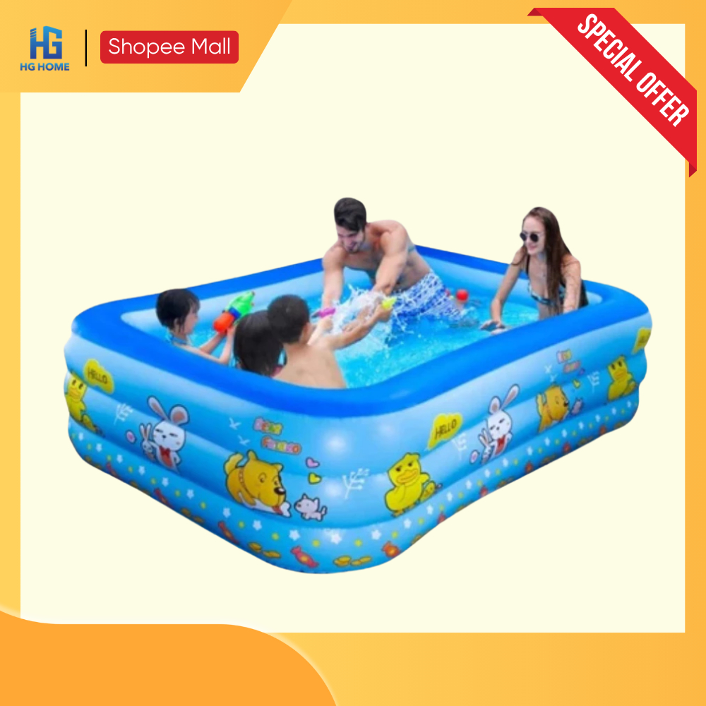 Bể Bơi Cho Bé Trong Nhà Thành Cao HGHOME 3 Tầng Đáy Chống Trượt Đa Dạng Kích Thước [ HÀNG ĐẸP]