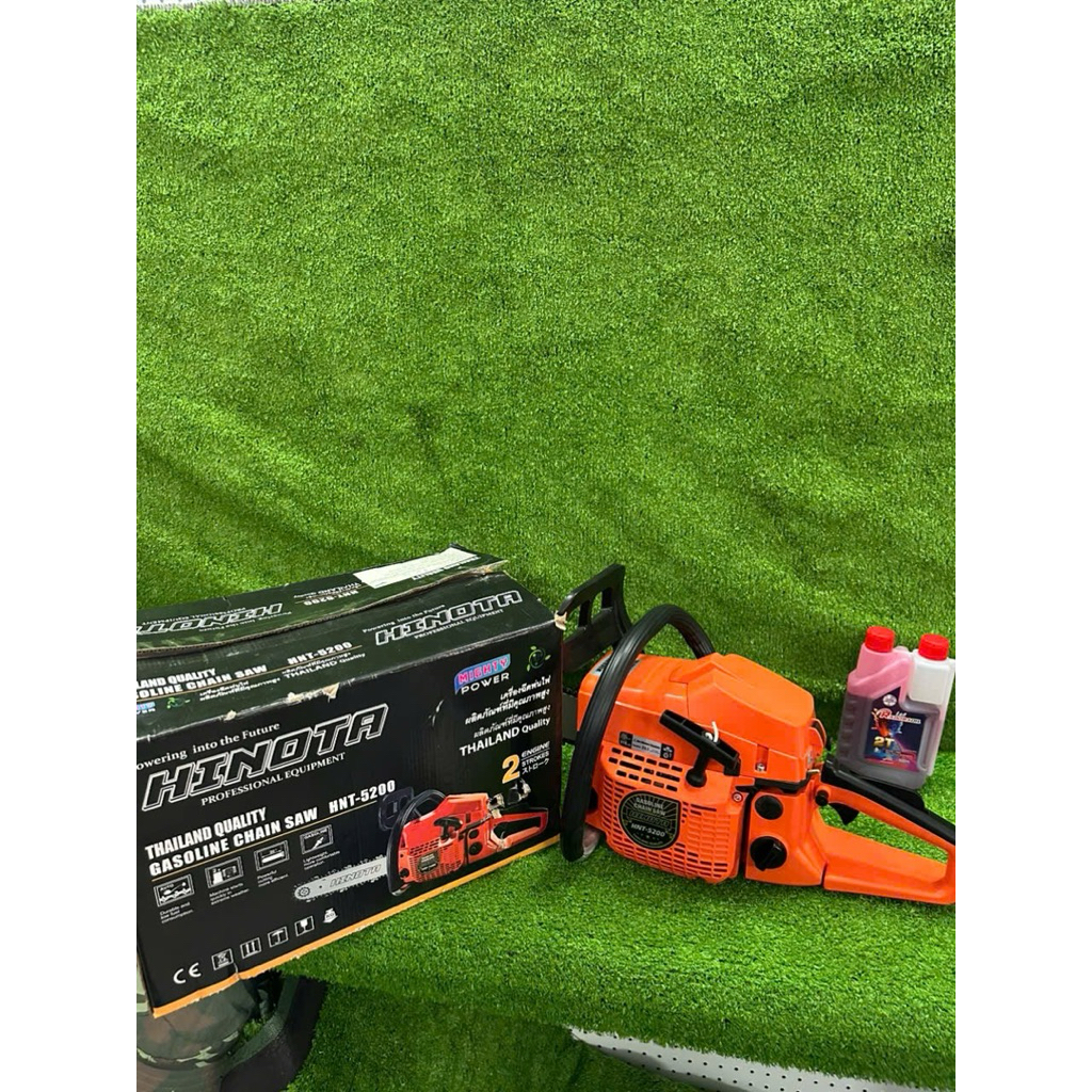 Máy Cưa HINOTA 5200-Nòng 45mm Lam 5T Hàng New Chính Hãng Kèm Nhớt 500ml & BH 03 Tháng