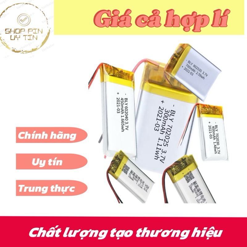 Mạch Pin 3.7v chính hãng dùng có bảo vệ dùng cho tai nghe, loa bluetooth,đồng hồ,điều khiển,bàn phím