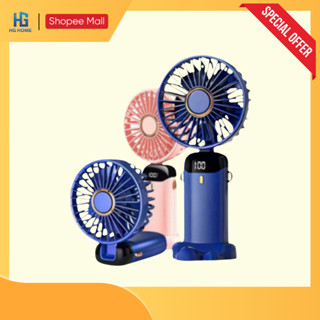 Quạt Cầm Tay Mini HGHOME Tích Điện ,Pin Sạc 10.000mAh,5 Tốc Độ Gió Có Dây Đeo Cổ,Đèn LED Hiển Thị Mẫu Mới