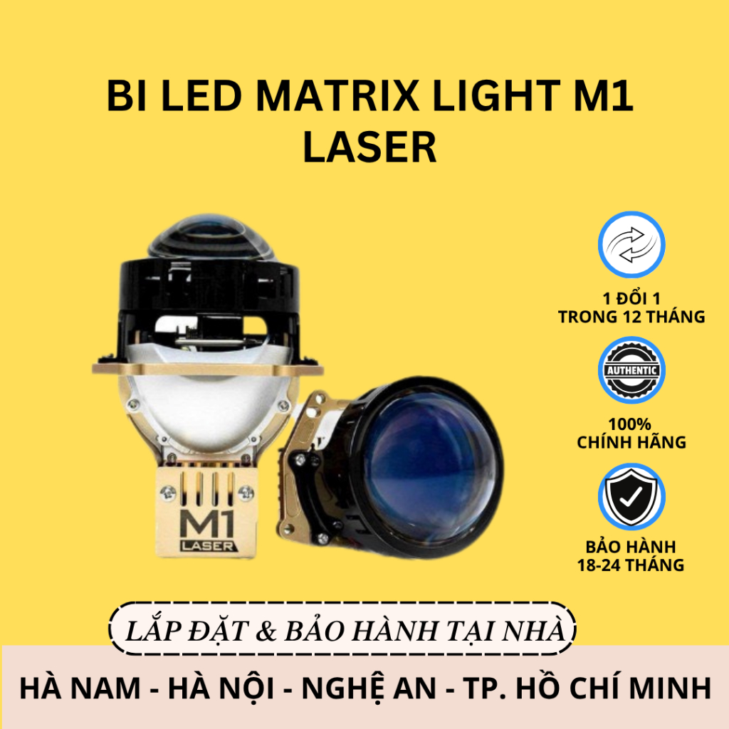 Bi led Matrix Light M1 Laser - 80w | Bảo Hành 3 Năm