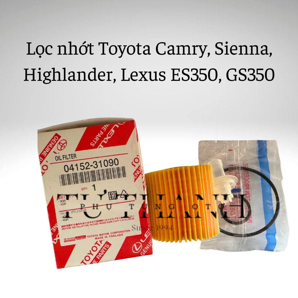 Lọc nhớt Toyota Camry, Sienna, Highlander, Lexus ES350, GS350 - Mã 04152-31090