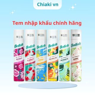 [NHẬP KHẨU] Dầu Gội Khô Batiste Dry Shampoo 200ml Hết Ngứa, Hết Bết Dính,Tóc Bồng Bềnh Tức Thì, thơm mát