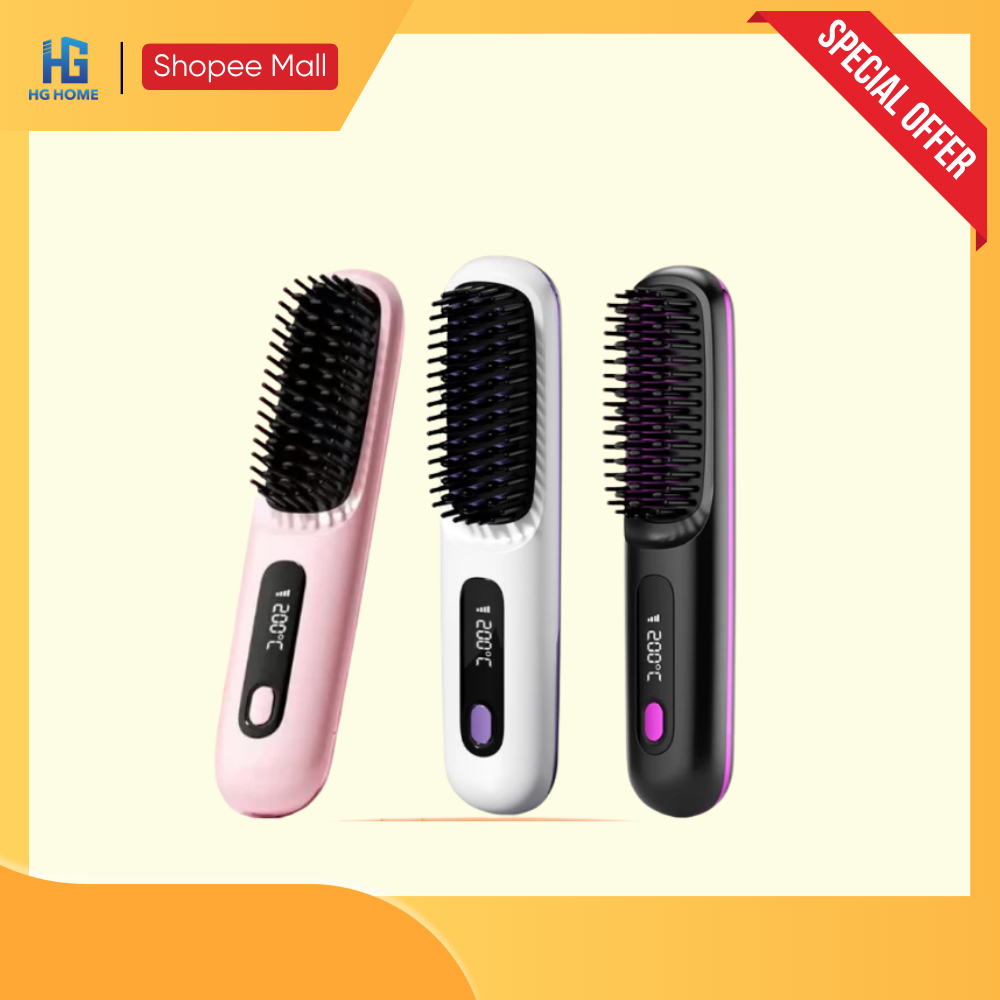 Lược Điện Chải Tóc HGHOME Không Dây Ion Âm Chăm Sóc Tóc Suôn Mượt Tạo Kiểu Dễ Dàng Mang Theo
