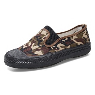 Giày Slip On Rằn Ri Camo Nam Nữ – Đế Mềm Chống Trượt, Form Chuẩn Thời Trang G45 nâu cà phê
