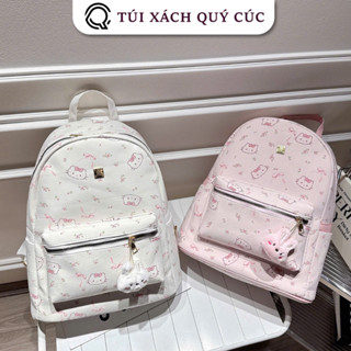 ( Tặng Móc Khóa ) Balo Quai Nhỏ Hello Kitty đi học nam nữ thời trang size 40 vừa A4 laptop chất da đẹp đi chơi BL12