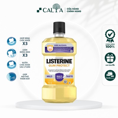 Nước Súc Miệng Listerine Gum Care Giúp Nướu Chắc Khỏe - Listerine Gum Care Zero Alcohol 250ml/750ml