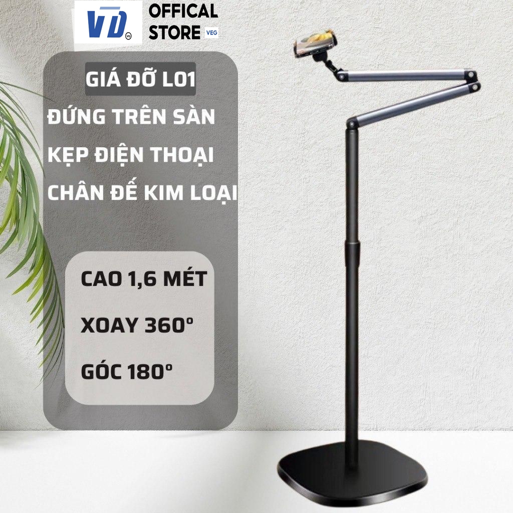 Giá Đỡ Điện Thoại L01, Giá Đỡ Livestream, Xem Phim, Chụp Hình, Quay Video - VTD Store OfIcial