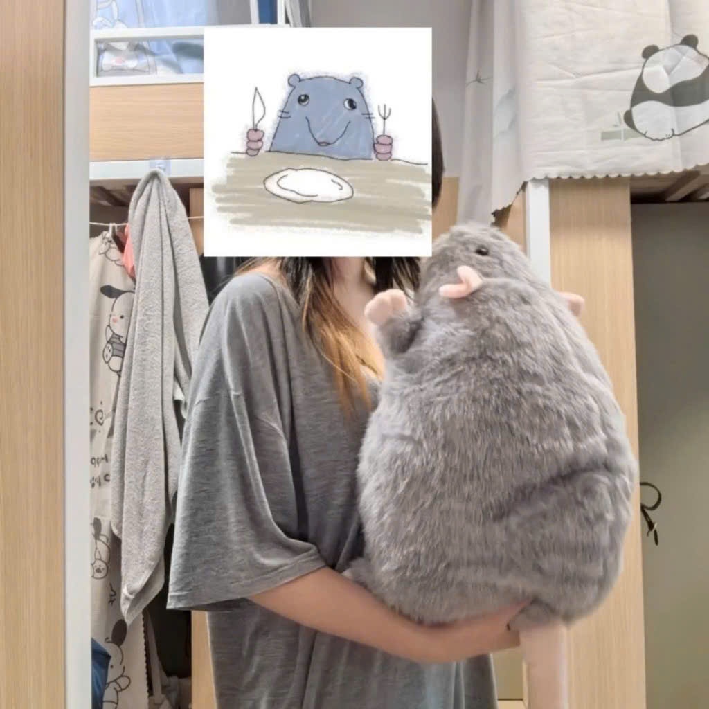 Gấu Bông Chuột dễ thương size 45cm , Thú nhồi bông hình chuột quà tặng ngộ nghĩnh búp bê hình chuột lang cho bé gái