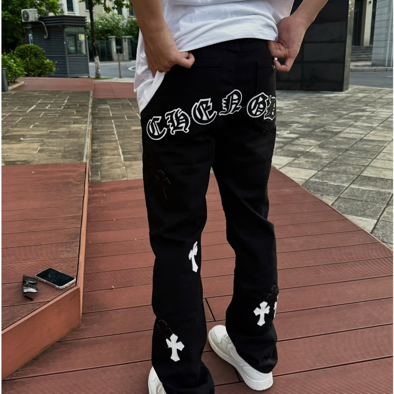 Quần Jeans Baggy chommer Nam Ống Rộng Cạp Cao, Quần Bò Dáng Suông Nam Chất Vải Dày Dặn Hot Trend