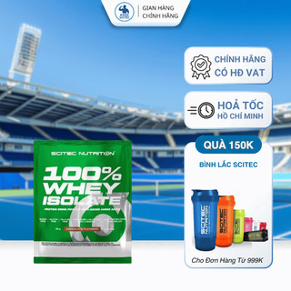  HOẢ TỐC HCM  Sample Scitec 100% Whey Protein Isolate - Gói dùng thử 25g - Sữa Tăng Cơ Không Tăng Mỡ Whey Tinh Khiết 