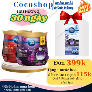 SÁP THƠM PHÒNG AMBIPUR hộp 180g hương thư giãn/ Oải hương / Downy/ hoa tươi/ Sả/ Hoa Hồng/ Chanh