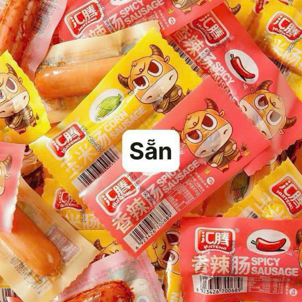 Sỉ bịch 50 chiếc xúc xích đầu trâu thơm ngon, vị ngô, cay( 5k)