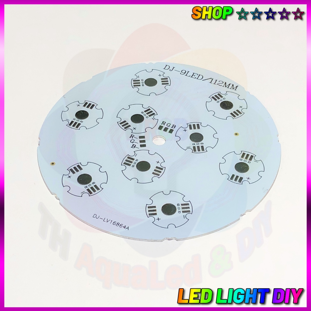 Mạch LED tròn 9 chip RGB 112mm, sử dụng chip LED RGB Luxeon 3 kênh