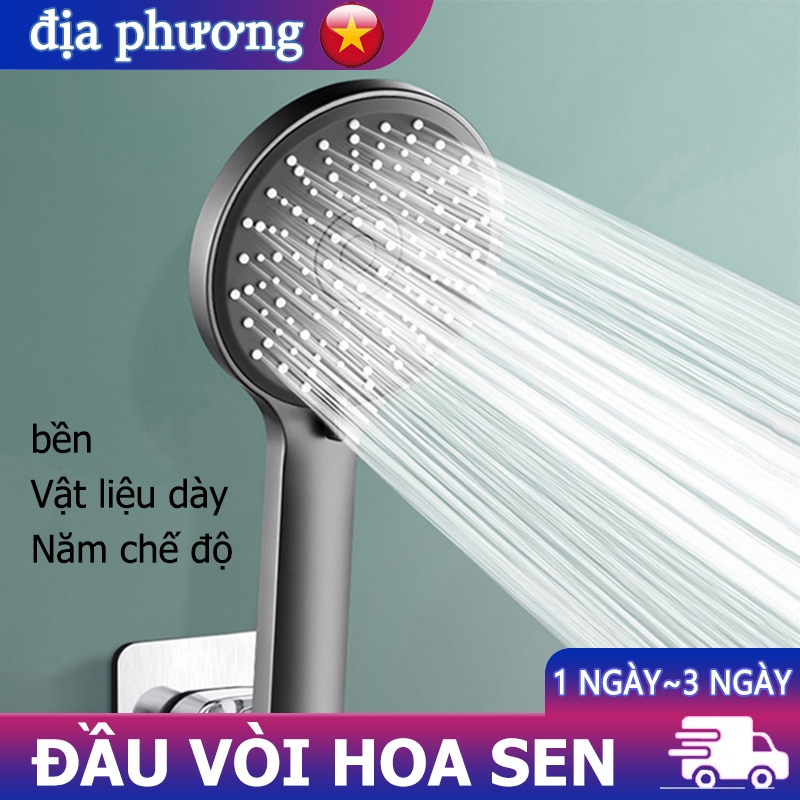 Vòi sen tăng áp với 5 chế độ xả nước, cột nước tinh tế, vòi sen đa chức năng, bền và phù hợp với vòi sen phòng tắm