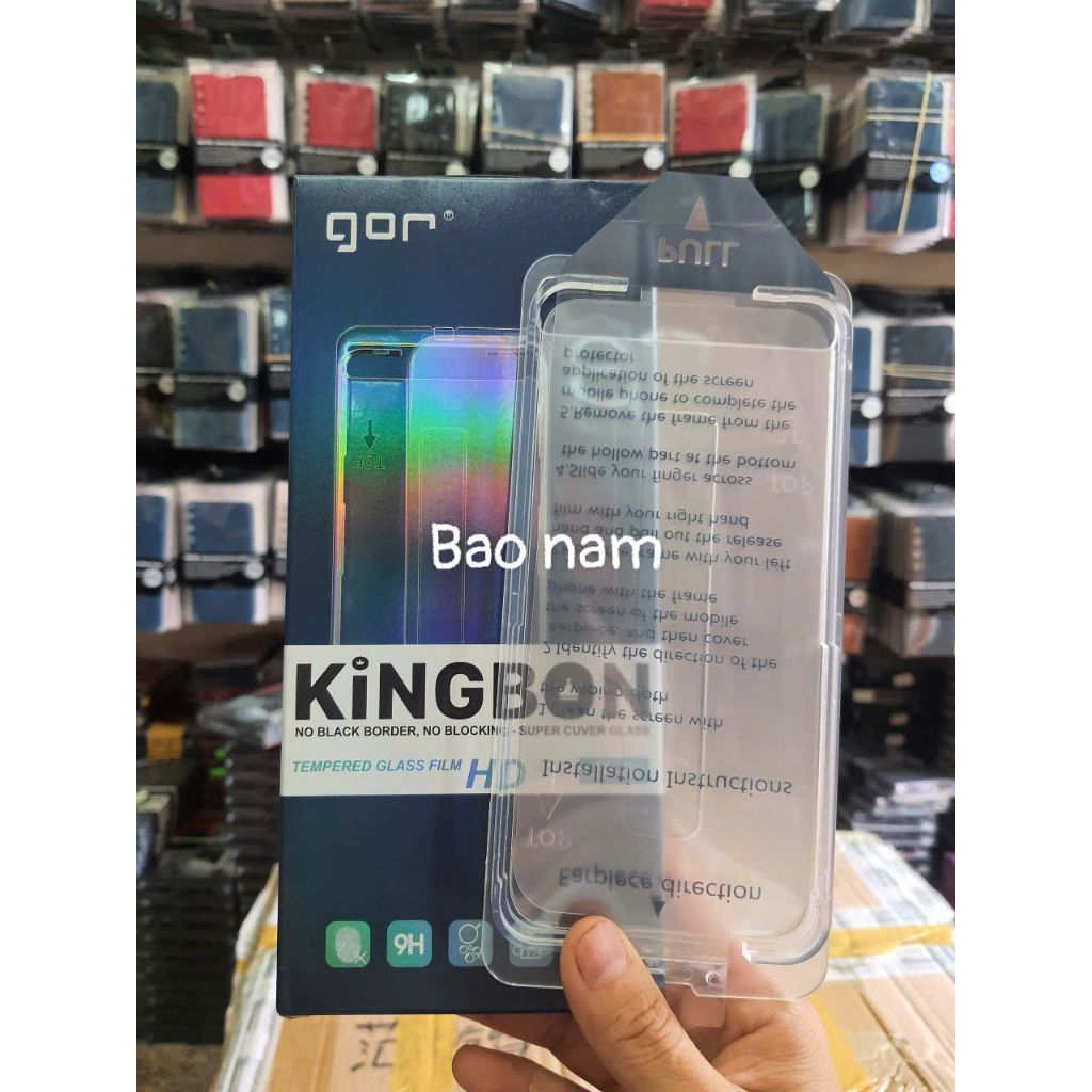 Kính cường lực trong suốt Gor cho iphone 16 pro max 15 pro max,14 pro max,13 pro max,12 pro max,kèm 