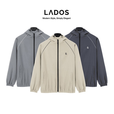 Áo khoác dù nam viền lé có nón LADOS-2124 chống nắng chống gió, chất dù gió cao cấp có lót phong cách trẻ trung