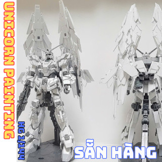   SẴN HÀNG  Mô Hình Lắp Ráp HG1 144 Unicorn Painting model Destroy Mode  tặng decan  