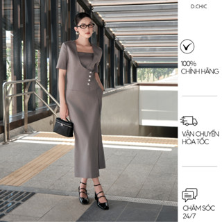 D.CHIC Chân váy midi tà lệch MS:3821106