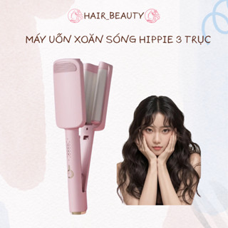  Máy Uốn Tóc Xoăn Sóng Nước Hippie 3 Trục 32mm Chât Liệu Gốm Sứ Ceramic Cao Cấp Tích Hợp Ion Bảo Vệ Tóc 