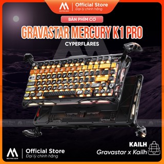 [HỎA TỐC] Bàn phím cơ Gravastar Mercury K1 Pro - Cyperflare (Nhôm CNC | 3 Mode | RGB) - Maxpinggear