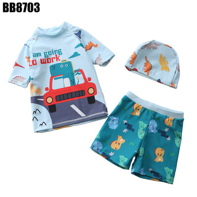 Set Bộ Đồ Bơi Tay Lửng Quần Đùi Họa Tiết Khủng Long Cho Bé Trai 3 4 5 6 Tuổi MINTSCLOSET Quảng Châu - BB8703