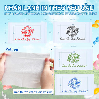  500 cái khăn lạnh mini 12x13cm take away Max Cool nhận in tên riêng- Dùng cho bánh mì cafe..... 