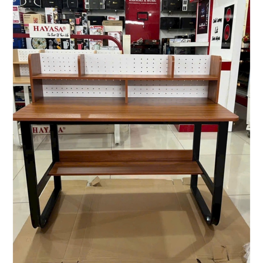 Bàn Làm Việc Có Kệ Sách Hiện Đại, Bàn BKG Mặt Gỗ MDF 17mm, Khung Sắt Sơn Tĩnh Điện, Nhiều Kích Thước | BigBuy360 - bigbuy360.vn