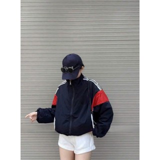 [Hot Trend] Áo Khoác Gió Unisex Nam Nữ Màu Đỏ Trắng Đen – Form Rộng, Chống Gió, Phối Màu Cá Tính