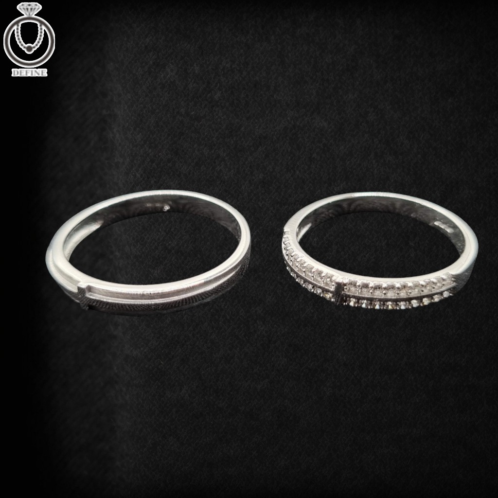 Nhẫn Nam Nữ Bạc Xi Kim DEFINE Chữ Thập 9 Phân 52115