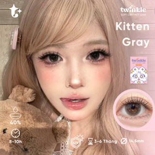   Giãn tròng to  Lens kính áp tròng Kitten Gray giãn to baby hiệu ứng phủ bóng filter 2 chiều lens twinkle 