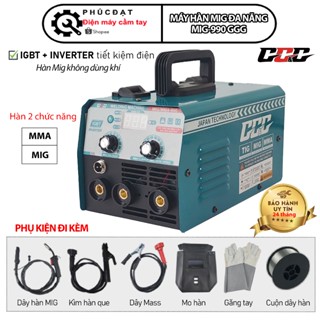  Máy Hàn MIG Không Dùng Khí 2 Chức Năng mini Hàn MIG + Hàn Que Đa Năng Tặng Cuộn Hàn và Phụ Kiện   Bảo Hành 24 Tháng   