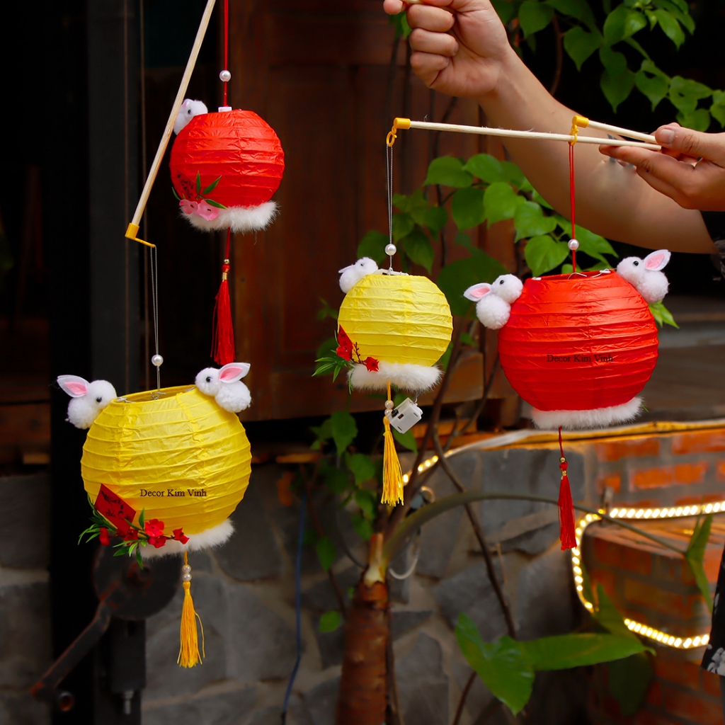 Lồng Đèn Trung Thu Giấy Xếp Gấp TT21 Siêu Dễ Thương Cho Bé Vui Trung Thu