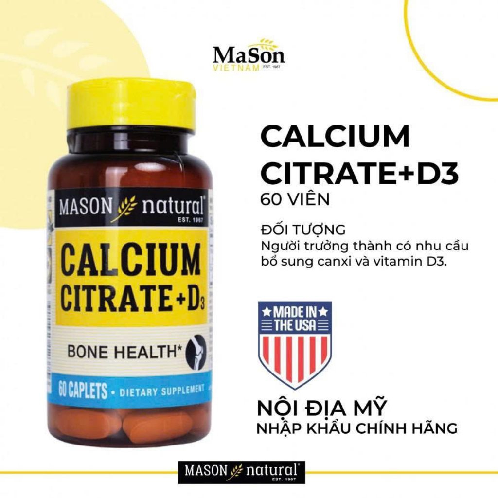 MASON NATURAL CALCIUM CITRATE +D3