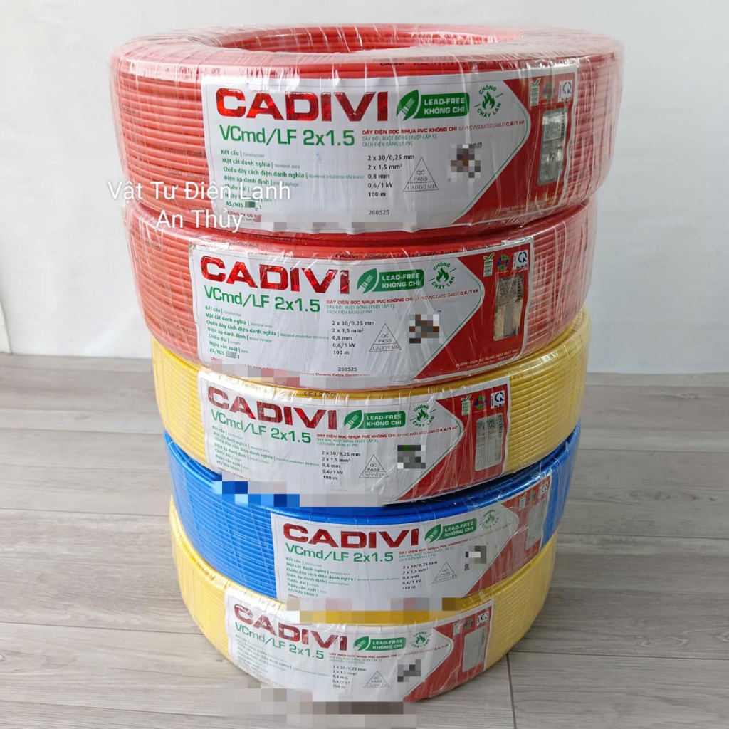 Dây điện đôi mềm Cadivi 2 x 1.5 cuộn dài 100 mét
