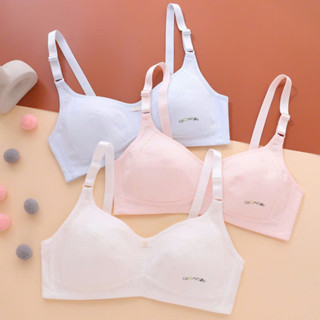 Áo ngực nữ sinh trung học không gọng có móc cài sau , đồ lót bé gái cấp 3 size đại vải cotton co giãn thấm hút mồ hôi