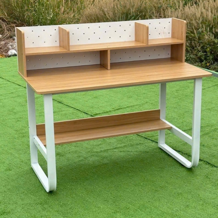 Bàn Làm Việc Có Kệ Sách Hiện Đại, Bàn BKG Mặt Gỗ MDF 17mm, Khung Sắt Sơn Tĩnh Điện, Nhiều Kích Thước | BigBuy360 - bigbuy360.vn