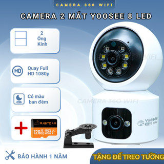 CAMERA YOOSEE  2 MẮT TRONG NHÀ, QUAN SÁT RÕ NGÀY VÀ ĐÊM, KÈM THẺ NHỚ, BẢO HÀNH 1 NĂM