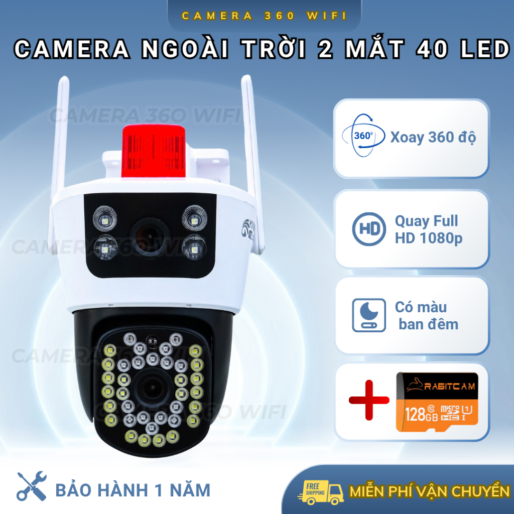 Camera Yoosee 2 MẮT KÉP 12MP ngoài trời, XEM 2 MÀN HÌNH cùng lúc,xem đêm có màu,hỗ trợ đàm thoại 2 chiều,BH 1 NĂM | BigBuy360 - bigbuy360.vn