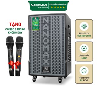 Loa Kẹo Kéo Nanomax SK-12X5 Bass 30cm 400w Karaoke Bluetooth Tặng 2 Mic Bản Nâng Cấp Mới Chống Hú Tốt