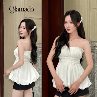 [Hàng Đẹp] Áo bí cúp ngực Glamado dáng xoè, áo quây nữ tiểu thư A07
