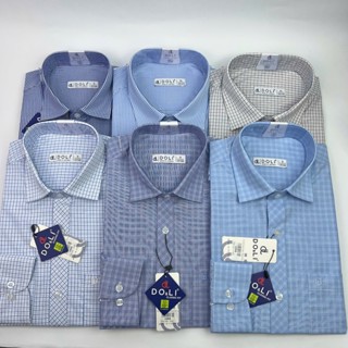  Áo sơ mi Dài Tay Nam Trung Niên dáng suông vạt ngang có túi chất vải mềm mát DOLI 