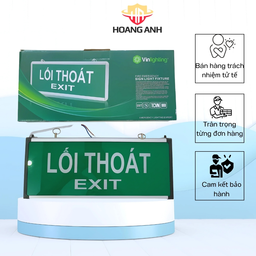 Đèn exit chỉ dẫn thoát hiểm,  giúp định hướng lối đi, đường thoát hiểm khi mất điện, dùng trong trung cư, nhà cao tầng,.
