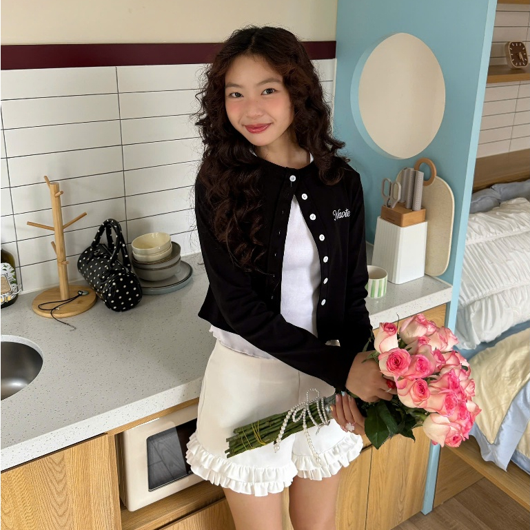 NAVIE - (Kèm áo 2 dây trắng) Áo cardigan BONIE thêu chữ thời trang | BigBuy360 - bigbuy360.vn