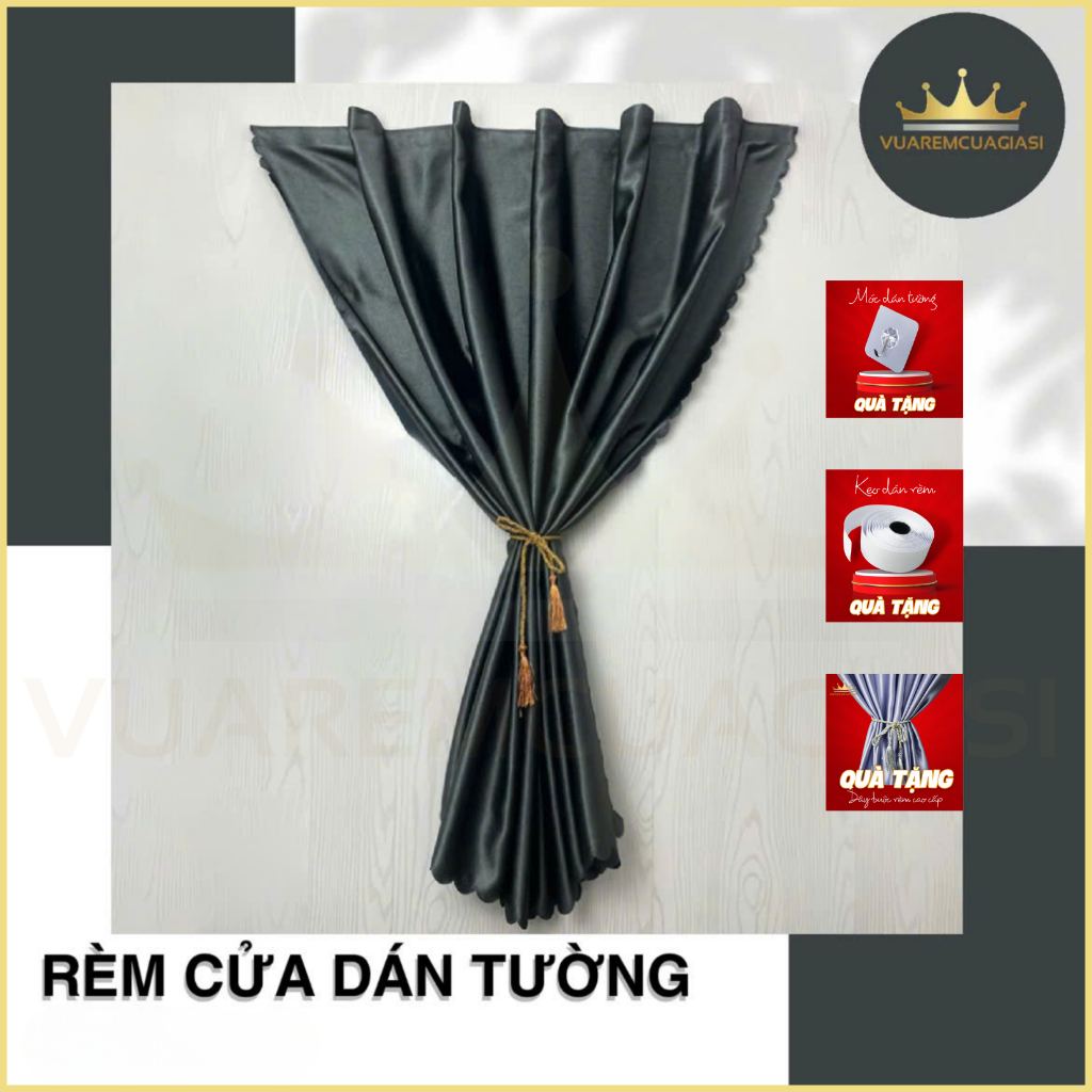  Rèm cửa dán tường Loại 1 chống nắng dành cho cửa sổ vải gấm decor trang trí phòng khách ngủ VIP05 Vuaremgiasi 