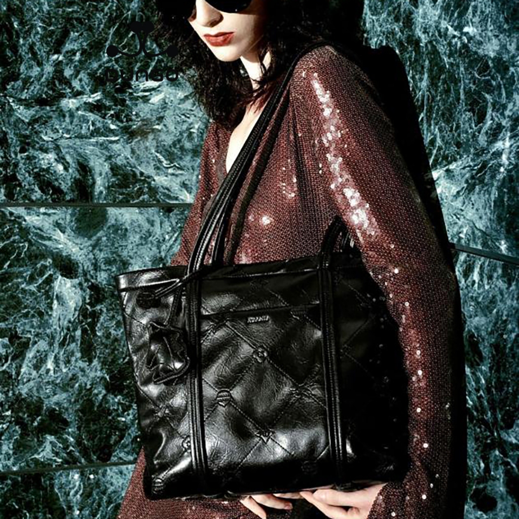 Túi Tote 14inch Nucelle NU1172204-01 Da Mềm Đen 39 x 28 x 11cm